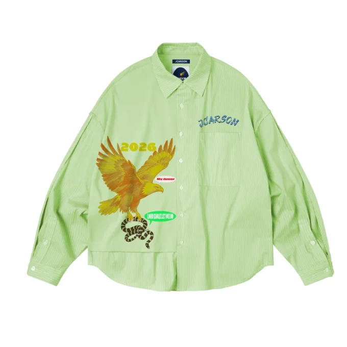 Vintage Men's Long Sleeve Shirt with Striped Pattern 100% Cotton Anti-Wrinkle Casual-Formal Wear for Autumn Season