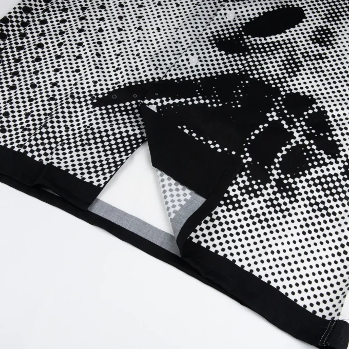 Premium Men's Printed Contrast Trim Turn Down Collar Short Sleeve Shirts