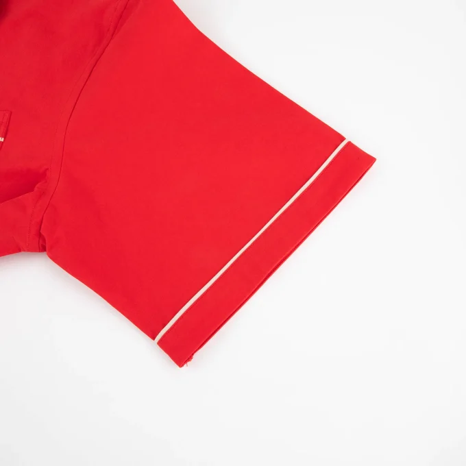 Men's 100% Cotton Red Button Down Short Sleeve Shirts for Summer