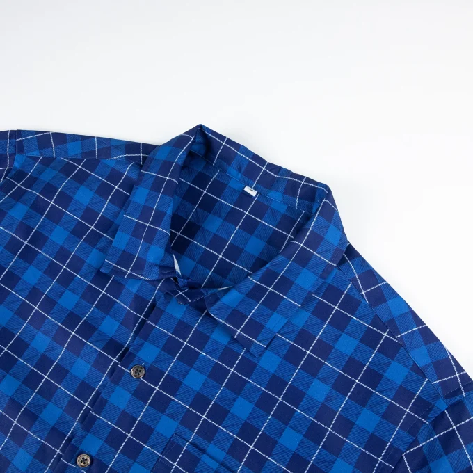 100% Cotton Plaid Oversize Half Sleeve Causal Shirts for Men Summer Digital Print Shirt Plus Size Men's Shirts