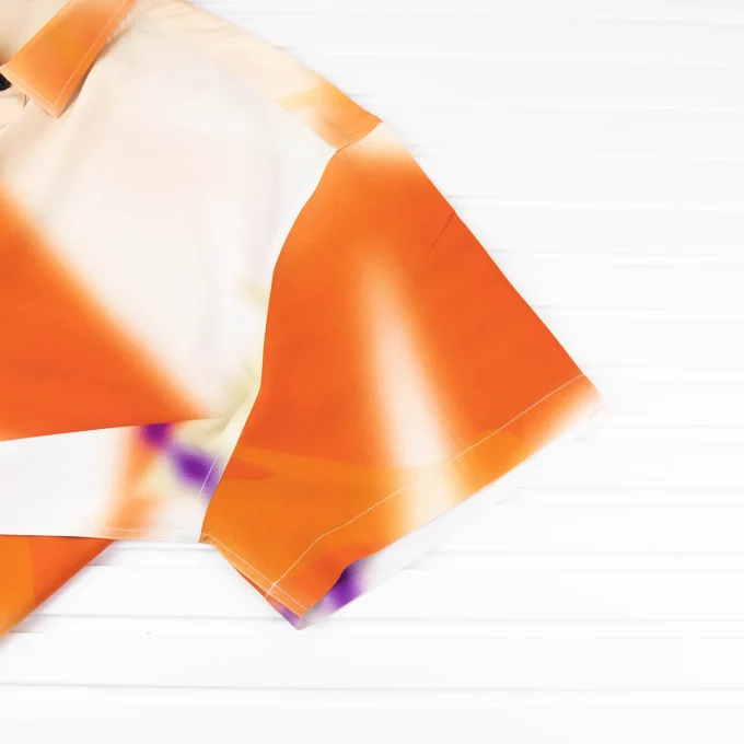 High Quality Men's 100% Rayon Anti-Wrinkle Quick Dry Broadcloth Digital Print Short Sleeve Shirts