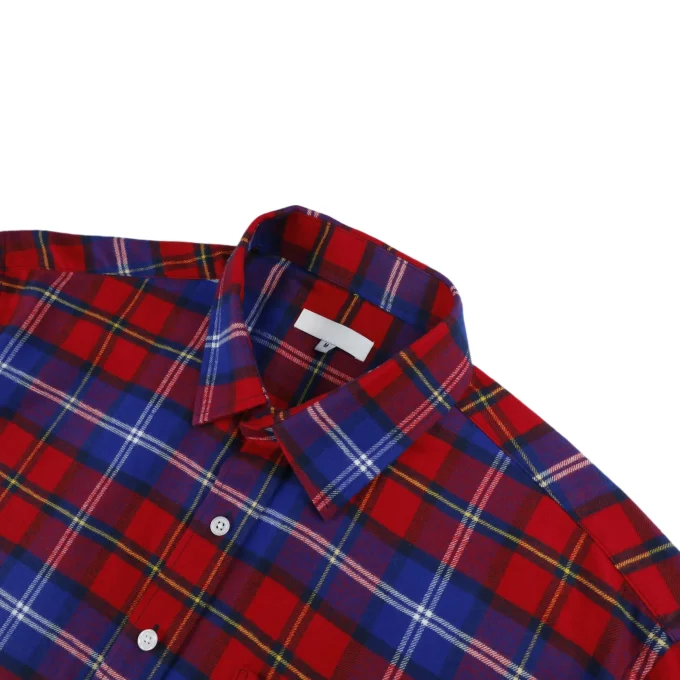 100% Cotton High Quality Printing Men's Plaid Short Sleeve Shirts