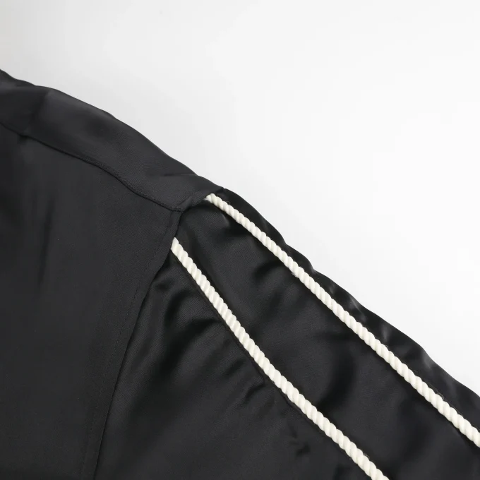 Unisex Two-Layer Corduroy Shell Baseball Jacket Cotton Lining Stand Zipper Front Spring Casual Reversible Waterproof