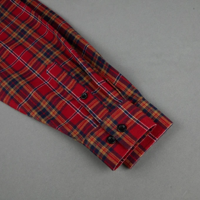 High Quality Fashion Men's Flannel Patchwork Shirt Printing Contrast Color Plaid Long Sleeve Shirt for Men