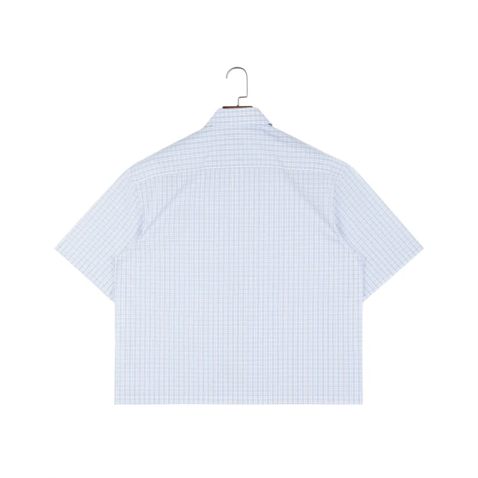 Spring Summer Organic Button up Shirt 100% Cotton Plain Short Sleeve for Men Plus Size