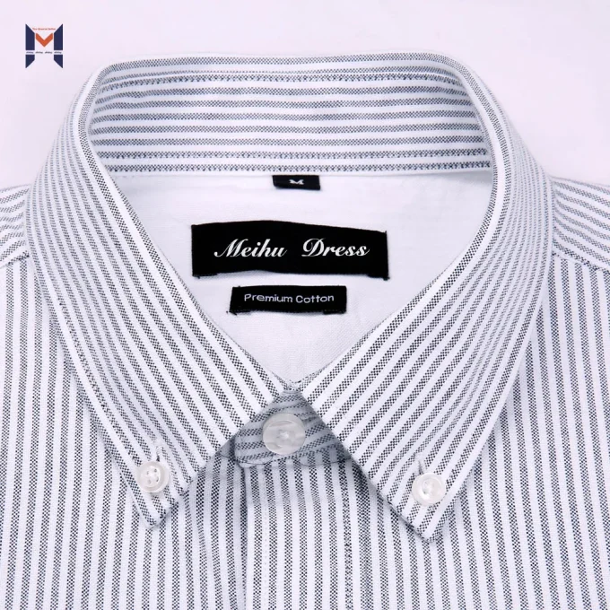 Fabric Strip Button Down Solid Color Shirts Accessories Long Sleeve Shirts for Man