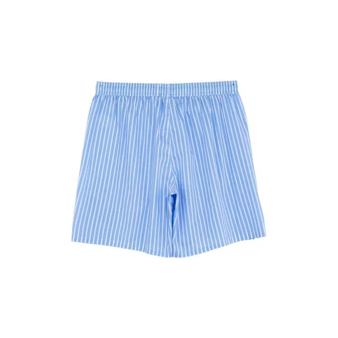 Summer Casual Embroidery Stripes Men Shirt and Short Set