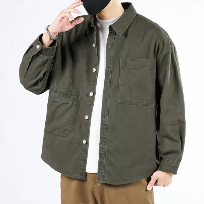 Men's Vintage Style Button Down Long Sleeve Shirts