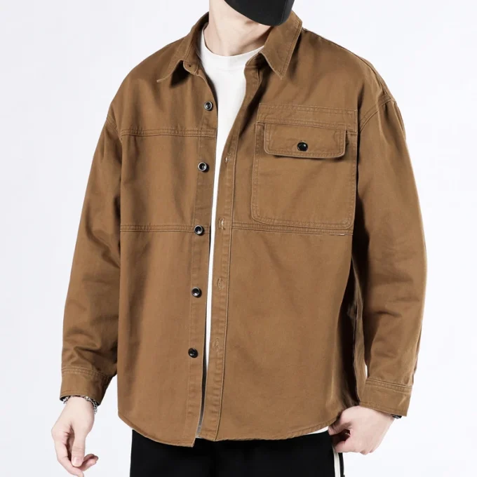 Men's Vintage Style Button Down Long Sleeve Shirts