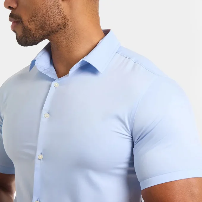 Men's Solid Colors Slim Fit Bamboo Breathable Anti-Wrinkle Stretch Shirts