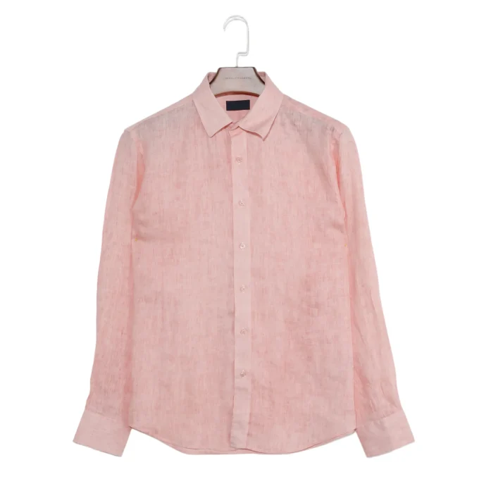 New Design Multiple Colors Solid Long Sleeve Men's Linen Shirts