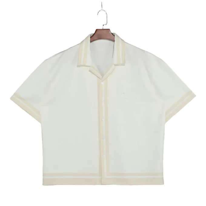 Summer Men's Gradient Colors Printed Button Down Short Sleeve Shirts