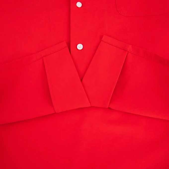 Men's 100% Cotton Red Button Down Short Sleeve Shirts for Summer