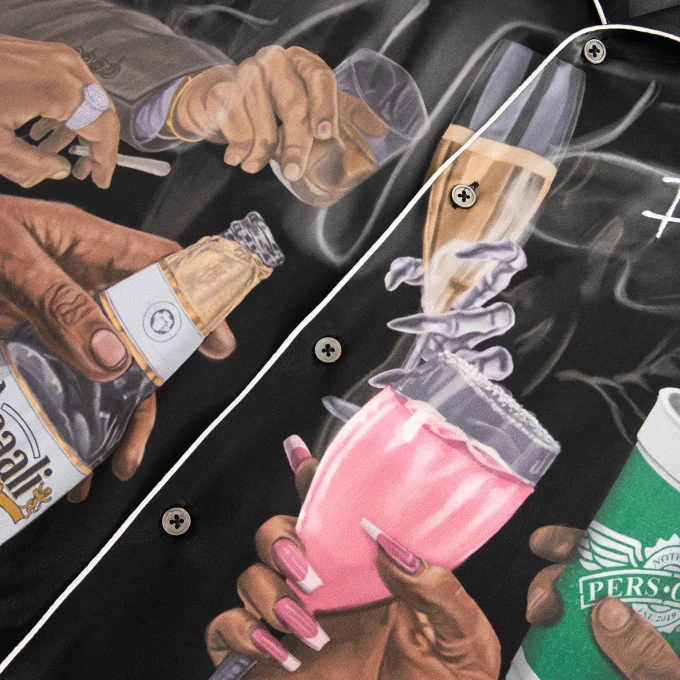 Design High Quality Silk Slim Fit Short Sleeve Casual Color-Blocking Shirt for Men Breathable for Summer