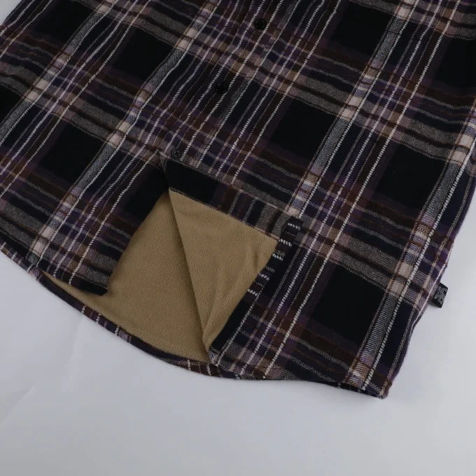 Unisex Spring Casual Two Layer Corduroy Shirt Jacket Stand Collar Zipper Closure 100% Cotton Waterproof Breathable