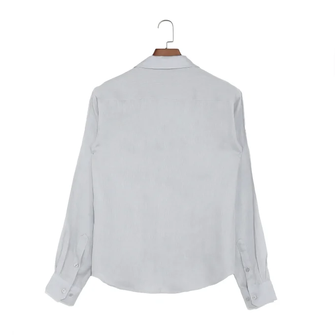 S-XXXL Men's Slim Fit Long Sleeve Shirt Breathable Cotton Hemp Casual Streetwear with Standing Collar Garment Dyed