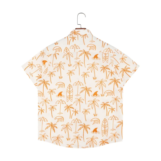 Men's Hawaiian Short Sleeve Floral Beach Causal Aloha Shirt Color Regular Fit High Quality Digital Printing Pattern