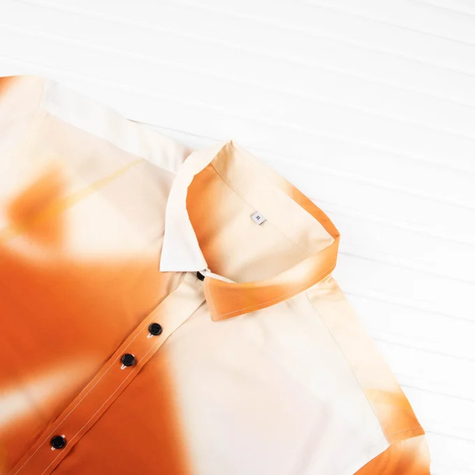 High Quality Men's 100% Rayon Anti-Wrinkle Quick Dry Broadcloth Digital Print Short Sleeve Shirts