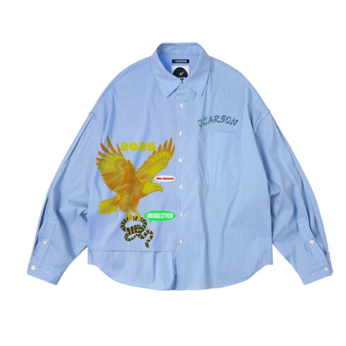 Vintage Men's Long Sleeve Shirt with Striped Pattern 100% Cotton Anti-Wrinkle Casual-Formal Wear for Autumn Season