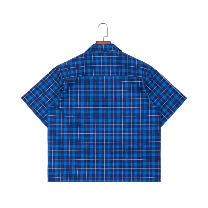 100% Cotton Plaid Oversize Half Sleeve Causal Shirts for Men Summer Digital Print Shirt Plus Size Men's Shirts