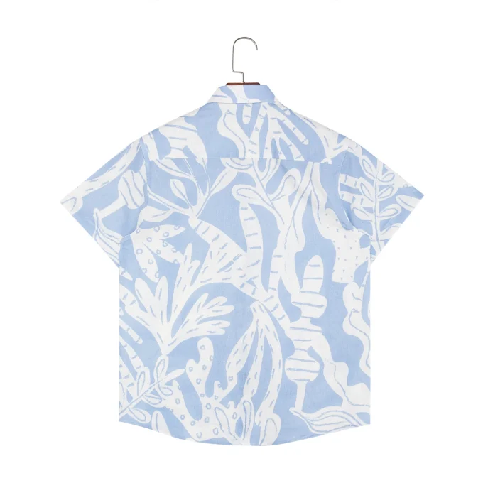 Men's Hawaiian Short Sleeve Floral Beach Causal Aloha Shirt Color Regular Fit High Quality Digital Printing Pattern