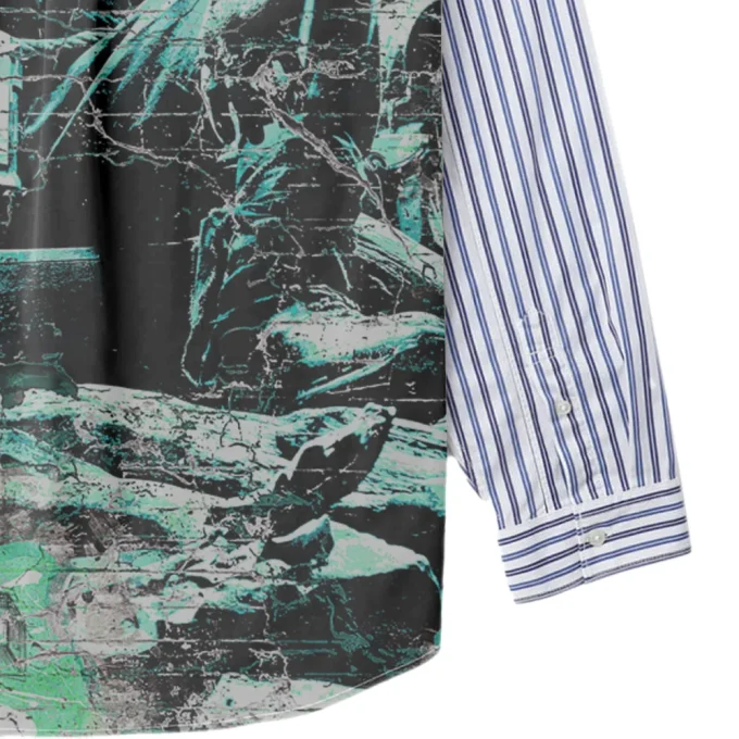 Oversized Vintage Boxy Fit Cropped Graphic Print High Quality Long Sleeve Casual Style Shirt Breathable Spring