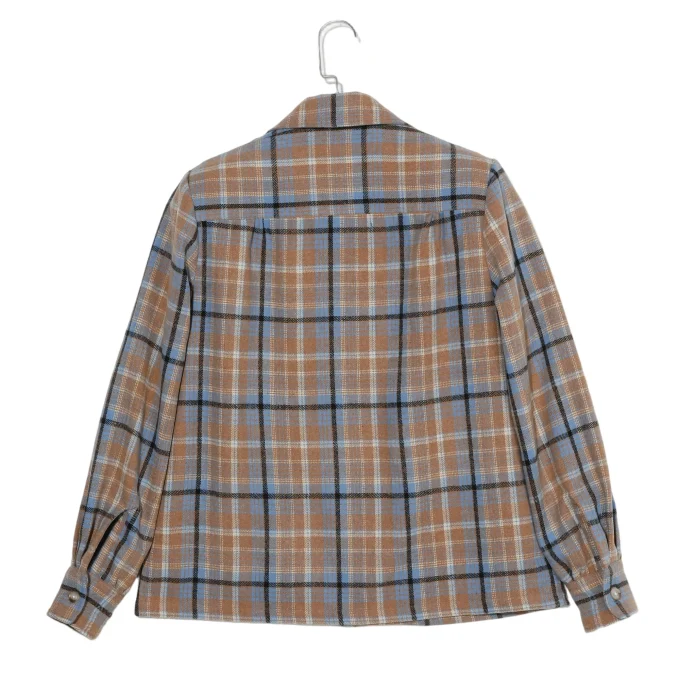 Vintage Style Men's Plaid Flannel Long Sleeve Button Down Shirts