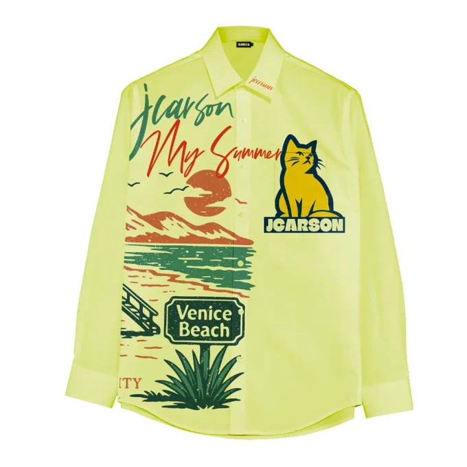 Self-design Men's Fashionable Multiple Colors Digital Printed Breathable Quick Dry Long Sleeve Cotton Blend Broadcloth Shirts