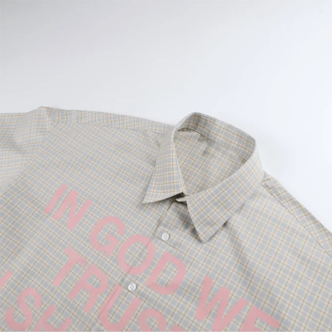 Men's Plus Size Comfortable Printed Plaid Short Sleeve Shirts