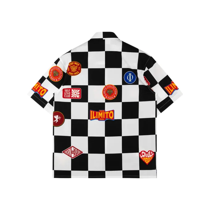 Casual Oversize Crop Check Plaid Shirts for Men Vintage Print Cotton for Summer Streetwear DTG Men's Shirt