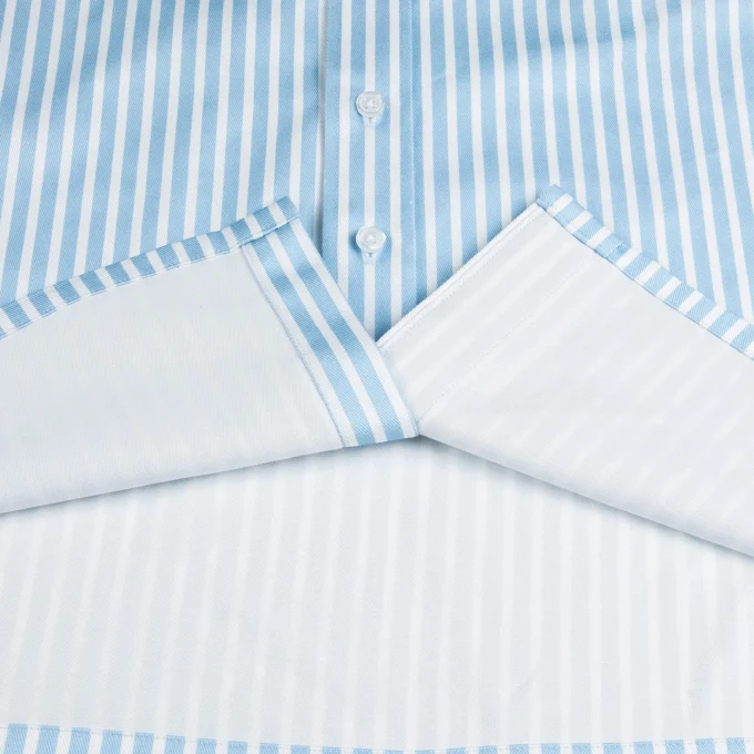 Turn-Down Collar Men's Striped Casual Design Breathable Short Sleeve Shirts