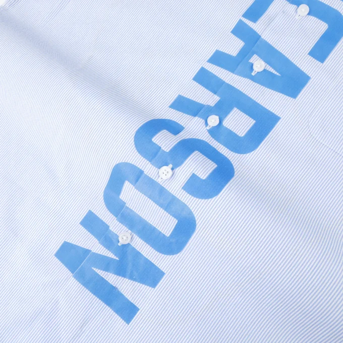 Self-design Men's Casual Printed Applique Stripes Short Sleeve 100% Cotton Anti-Wrinkle Anti-Pilling Quick Dry Shirts