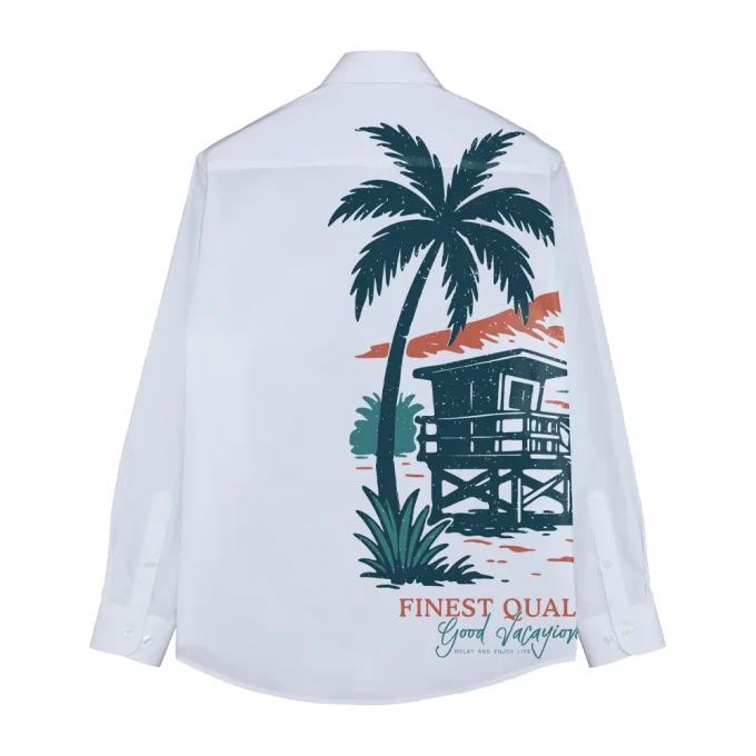 Self-design Men's Fashionable Multiple Colors Digital Printed Breathable Quick Dry Long Sleeve Cotton Blend Broadcloth Shirts