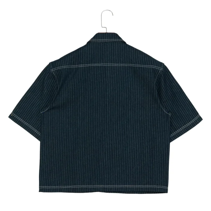 Premium Men's Corduroy Boxy Style Short Sleeve Shirts 100% Cotton Anti-Wrinkle Embroidered