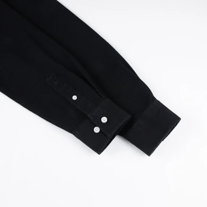 100% Cotton Long Sleeve Shirts for Men with Square Collar Prints Embroidery Boxy Loose Fit Men's Casual Shirts