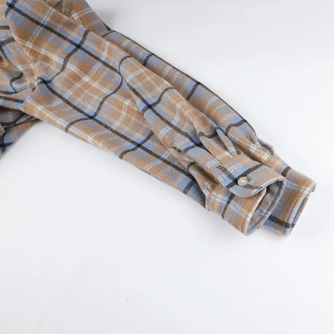 Vintage Style Men's Plaid Flannel Long Sleeve Button Down Shirts