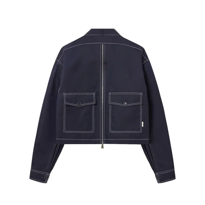 Unisex Coated Zip-Up Casual Denim Jacket Turn-Down Collar Front Washed Technics Breathable Windproof Quick Dry Autumn