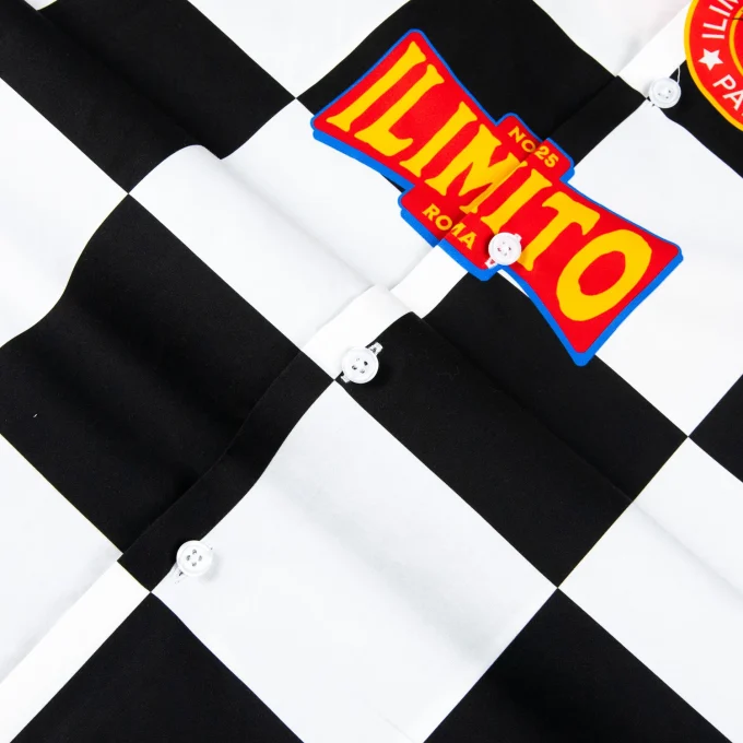 Casual Oversize Crop Check Plaid Shirts for Men Vintage Print Cotton for Summer Streetwear DTG Men's Shirt