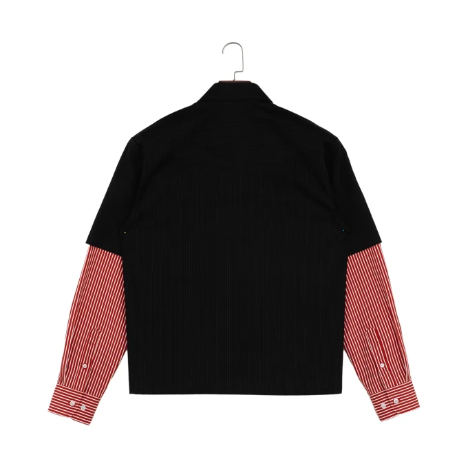 Men's Stripes Two Pieces Long Sleeve Button Down Shirts