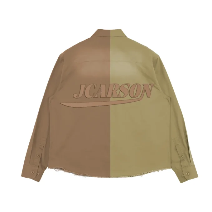 Y2K Men's Casual Patchwork Embroidered Long Sleeve Shirts 100% Cotton Poplin New Design for Autumn Season