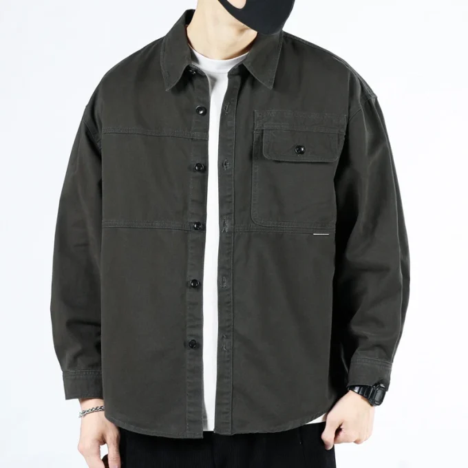 Men's Vintage Style Button Down Long Sleeve Shirts