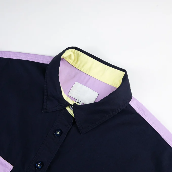 Unisex Casual Summer Spliced Shirt Men's Short-Sleeved Loose Multi-Pocket Embroidered Cargo Country Work Shirts