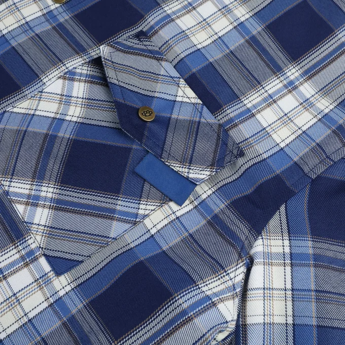 Men's Turn-down Collar Oversized Lined Plaid Long Sleeve Shirts