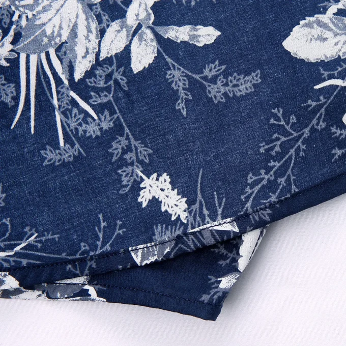 Button up Collar Floral Printing Shirts High Quality Fully Shirts for Man