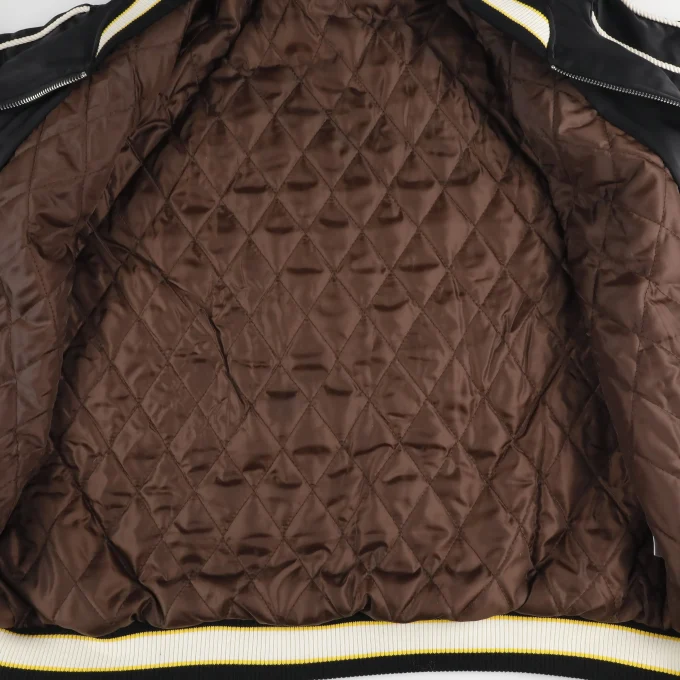 Unisex Two-Layer Corduroy Shell Baseball Jacket Cotton Lining Stand Zipper Front Spring Casual Reversible Waterproof