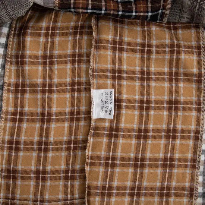 Button up Fashion Plus Size Plaid Shirts 100% Cotton Long Sleeve Flannel Shirts for Men Clothing