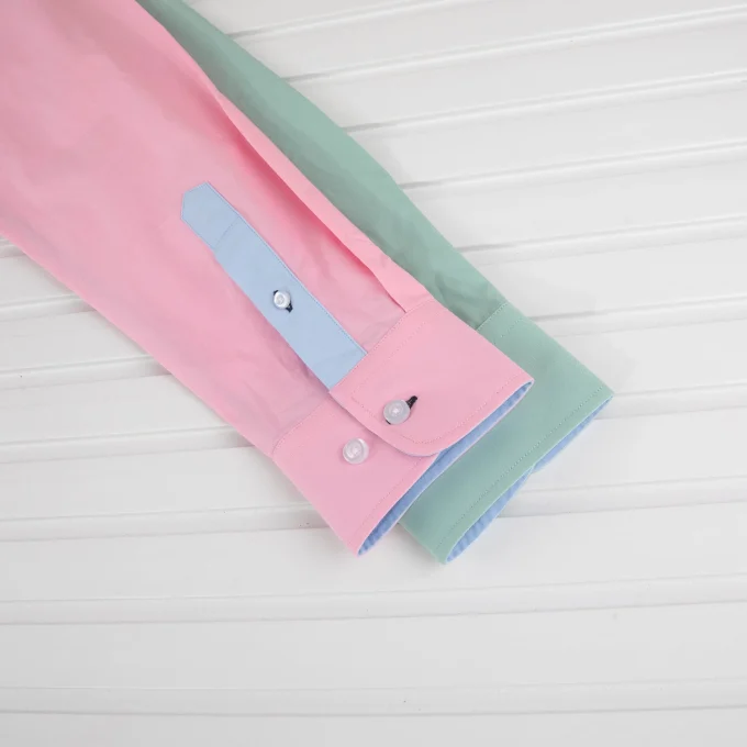 100% Cotton Men's Patchwork Oversized Long-sleeved Square Collar Casual Shirts