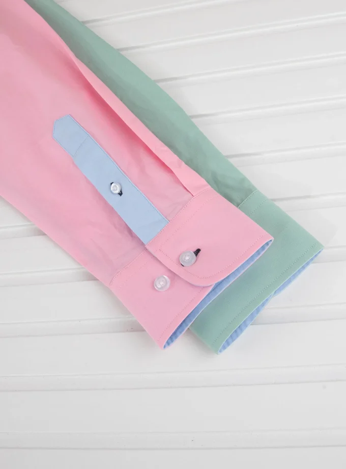 100% Cotton Men's Patchwork Oversized Long-sleeved Square Collar Casual Shirts