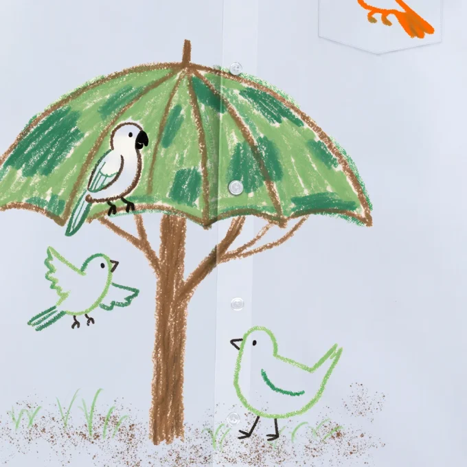 Luxury Men's Floral Printed Button Down Long Sleeve Shirts Self-Design Anti-Wrinkle Yarn Dyed for Spring Season