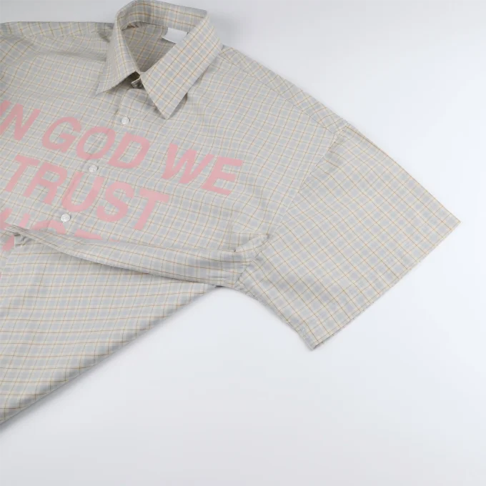 Men's Plus Size Comfortable Printed Plaid Short Sleeve Shirts